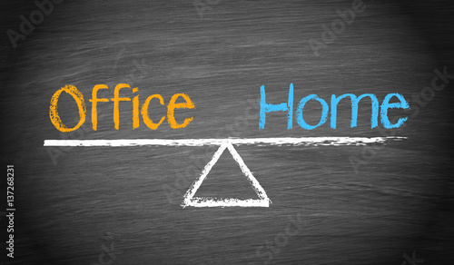 Office and Home Work-Life Balance Concept