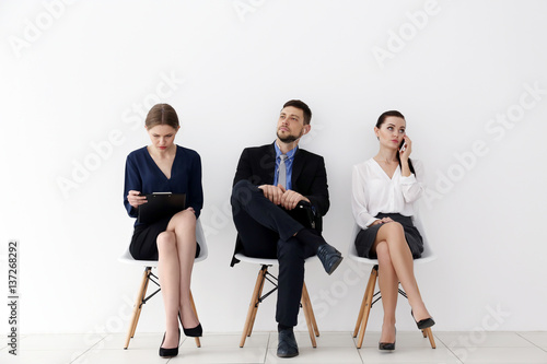 Group of people waiting for...