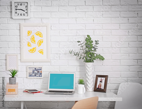 Comfortable workplace with ...