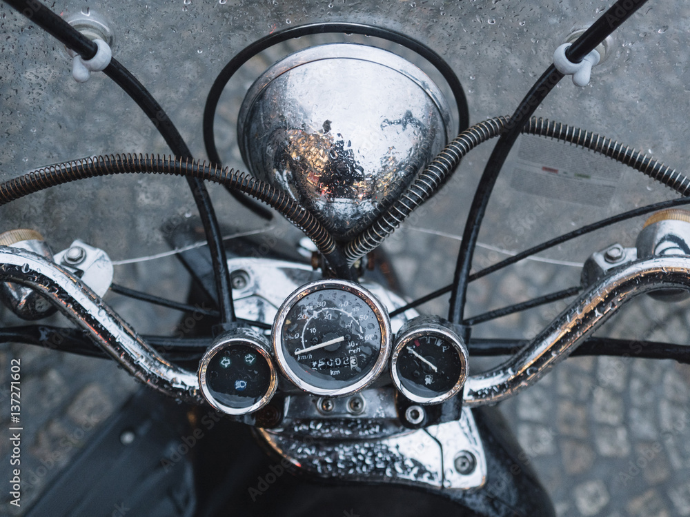 Obraz premium motorcycle handlebar