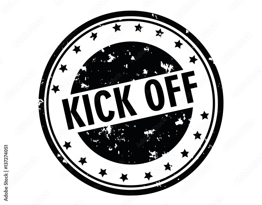 Kick off stamp sign seal logo Stock Vector Adobe Stock