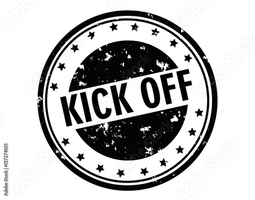 Kick off stamp sign seal logo