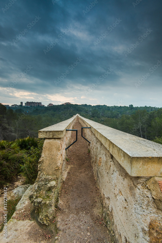 Aqueducte Roman devil Bridge in Tarragona,Spain Aqueducte Roman devil Bridge in Tarragona,Spain
