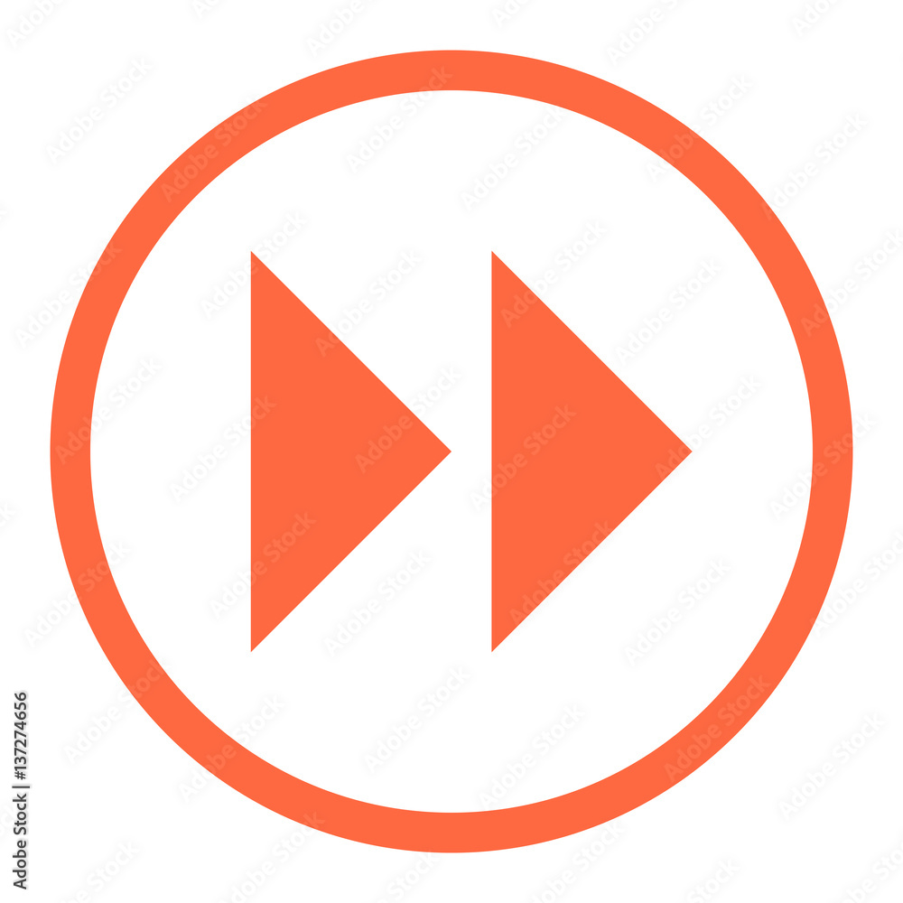 Arrow Sign Fast Forward Linear Circle Icon Arrow Sign Fast Forward Linear Circle Icon