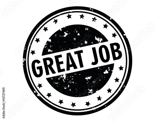 Great job stamp sign seal logo