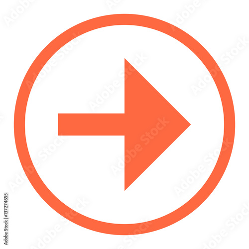 Arrow Sign Flat Circle Icon
