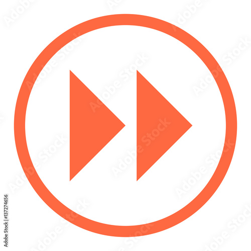 Arrow Sign Fast Forward Linear Circle Icon