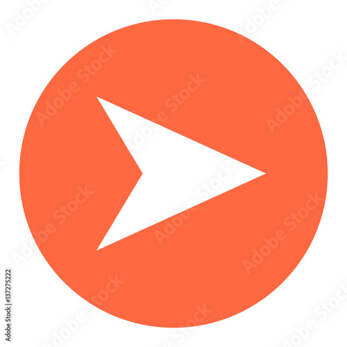 Free Download Arrow Sign Flat Circle Icon - GFXLoad