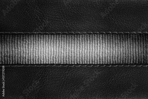 Black leather texture for background.