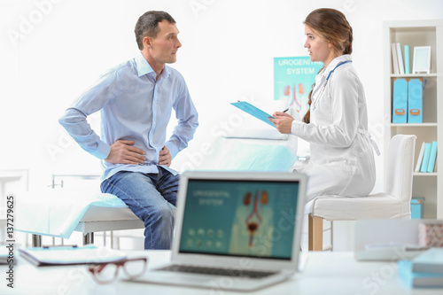 Man visiting doctor at hosp...