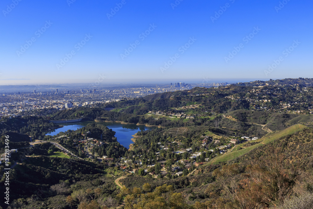 Hollywood reservoir from top