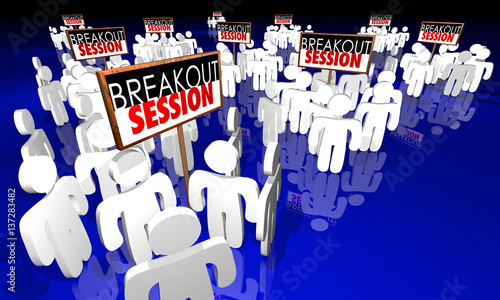 фотографія Breakout Session Conference Meeting People Signs 3d Animation