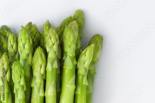 Wallpaper Mural Delicious fresh green asparagus on white background Torontodigital.ca