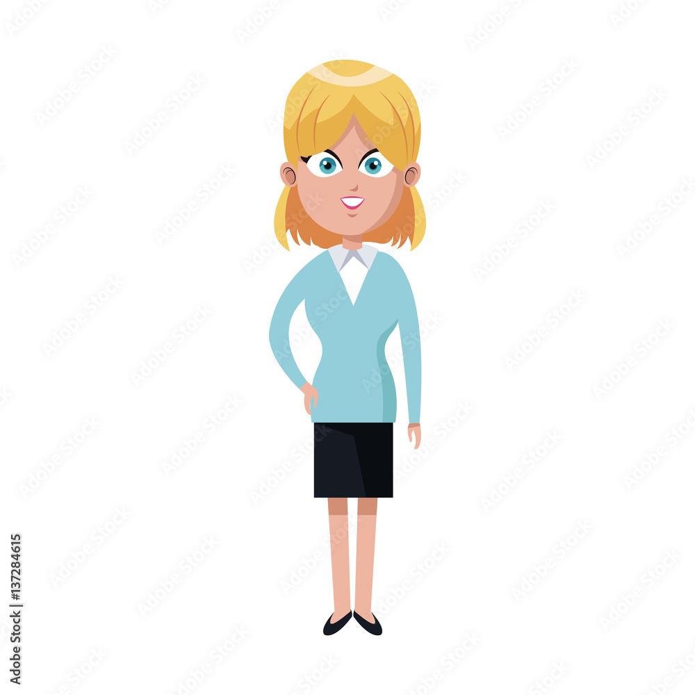 businesswoman wearing executive clothes over white background. colorful design. vector illustration businesswoman wearing executive clothes over white background. colorful design. vector illustration