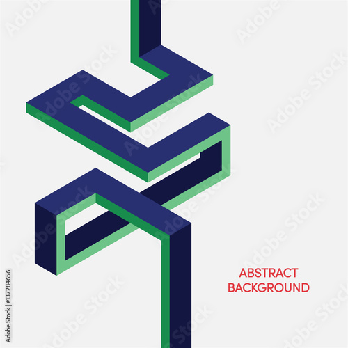 Abstract colorful geometric isometric background vector illustration