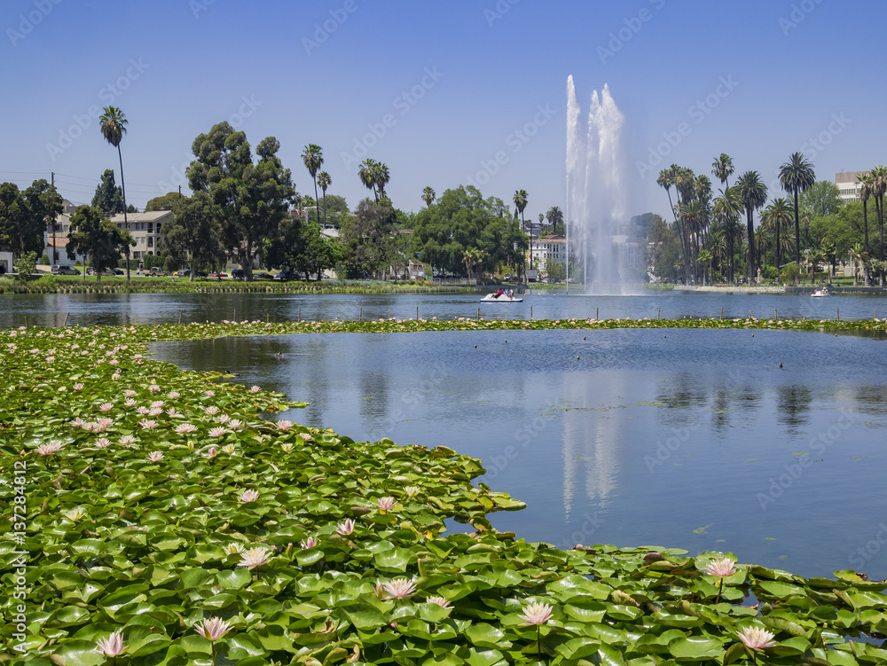 Obraz premium The beautiful Echo Park Lake