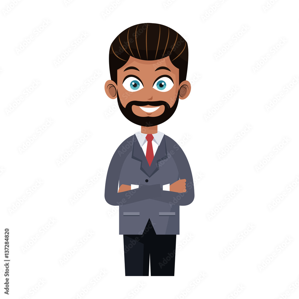 businessman wearing suit and tie over white background. colorful design. vector illustration businessman wearing suit and tie over white background. colorful design. vector illustration