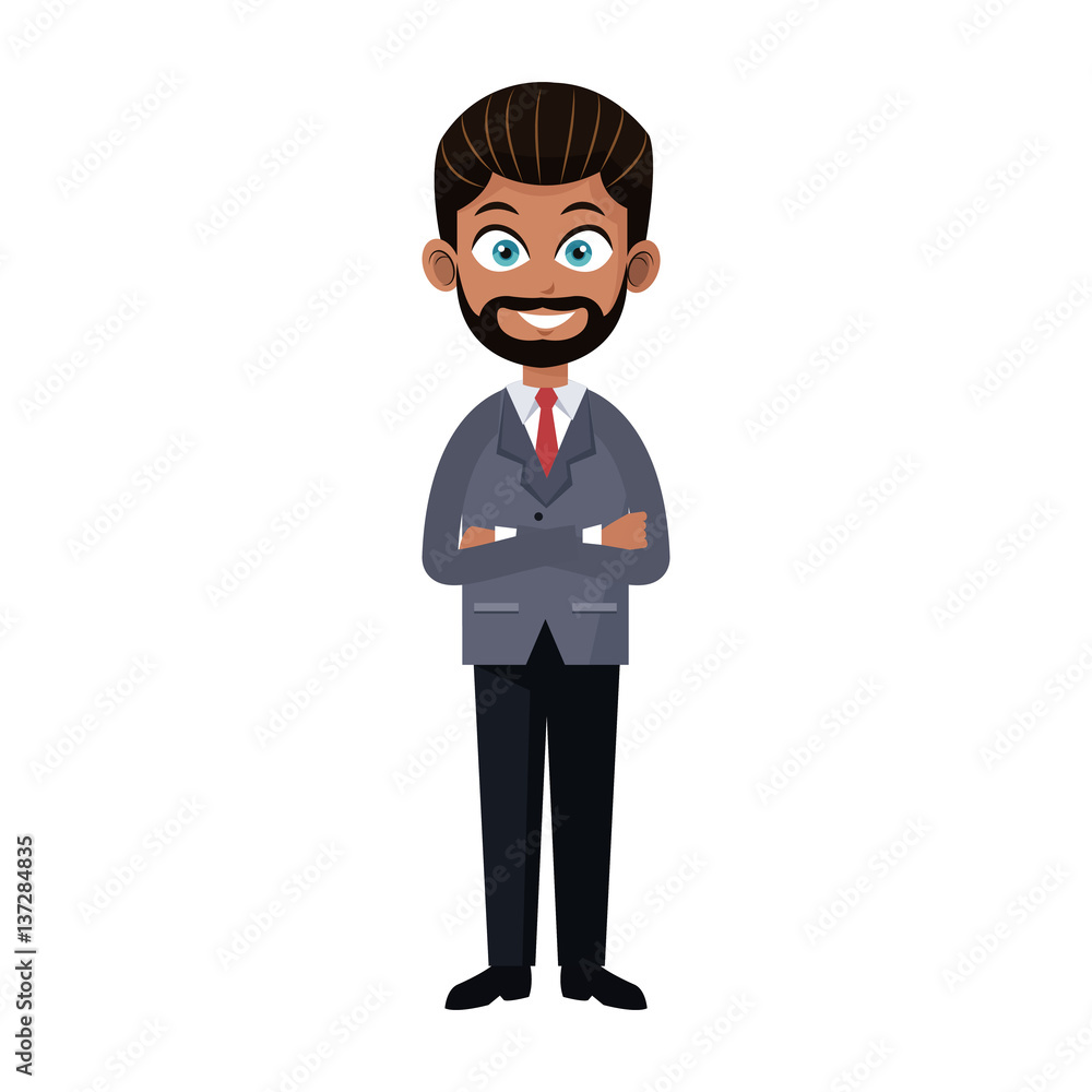 businessman wearing suit and tie over white background. colorful design. vector illustration businessman wearing suit and tie over white background. colorful design. vector illustration