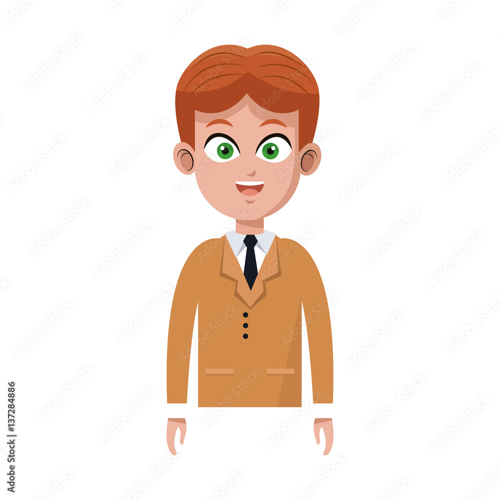 businessman wearing suit and tie over white background. colorful design. vector illustration businessman wearing suit and tie over white background. colorful design. vector illustration