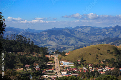 View of the city of Goncalves and Serra da Mantiqueira (Minas Gerais - Brazil) photo