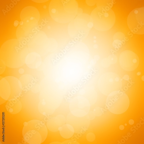 abstract orange background. bokeh abstract light background. Summer background with a magnificent sun burst with lens flare. Hot with space for your message