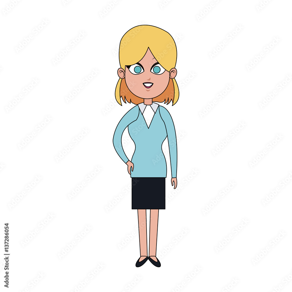 businesswoman wearing executive clothes over white background. colorful design. vector illustration businesswoman wearing executive clothes over white background. colorful design. vector illustration