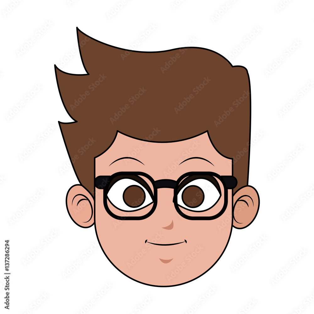 happy man cartoon icon over white background. colorful design. vector illustration happy man cartoon icon over white background. colorful design. vector illustration