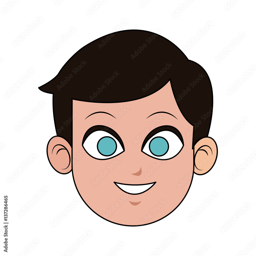 happy man cartoon icon over white background. colorful design. vector illustration happy man cartoon icon over white background. colorful design. vector illustration