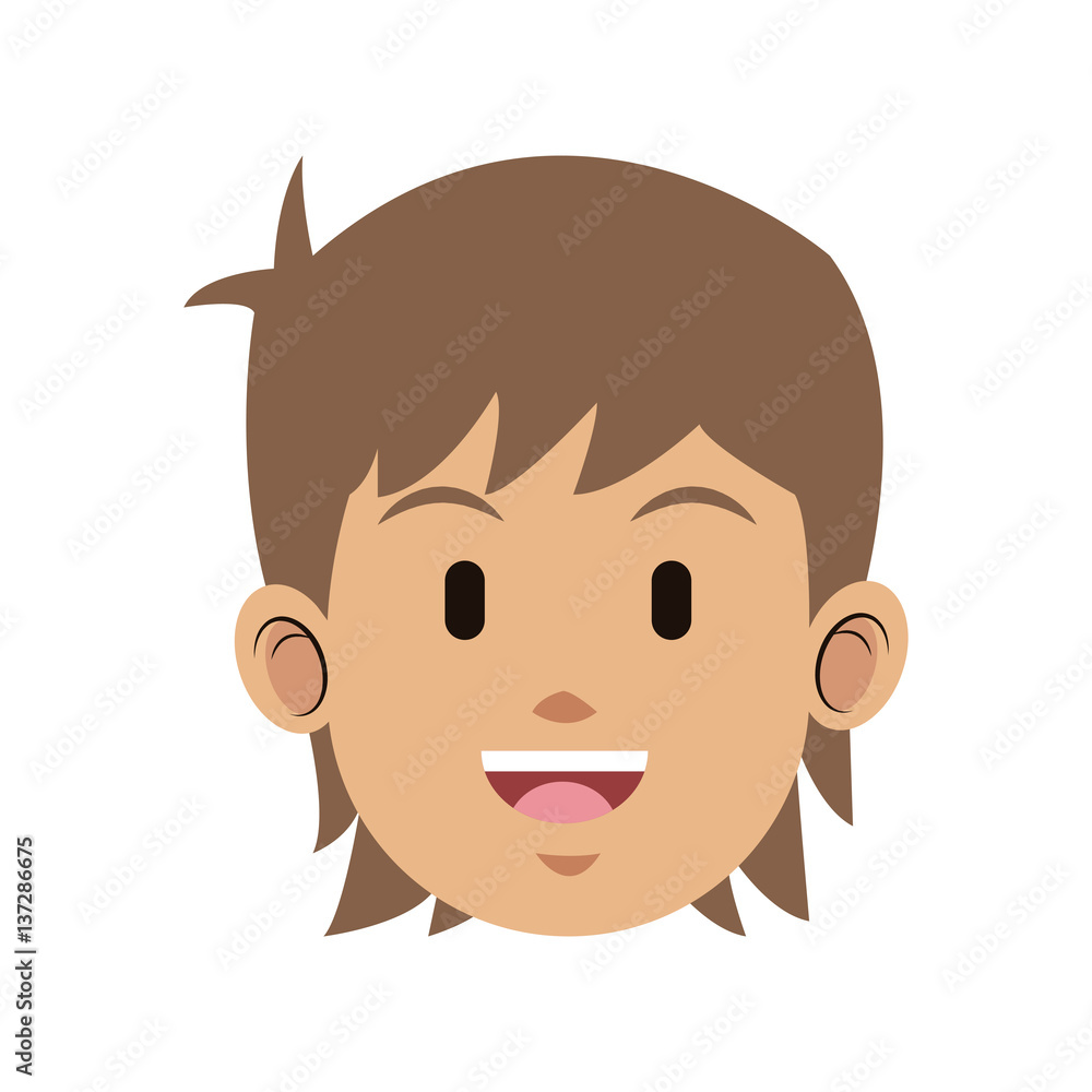man face cartoon icon over white background. colorful design. vector illustration man face cartoon icon over white background. colorful design. vector illustration