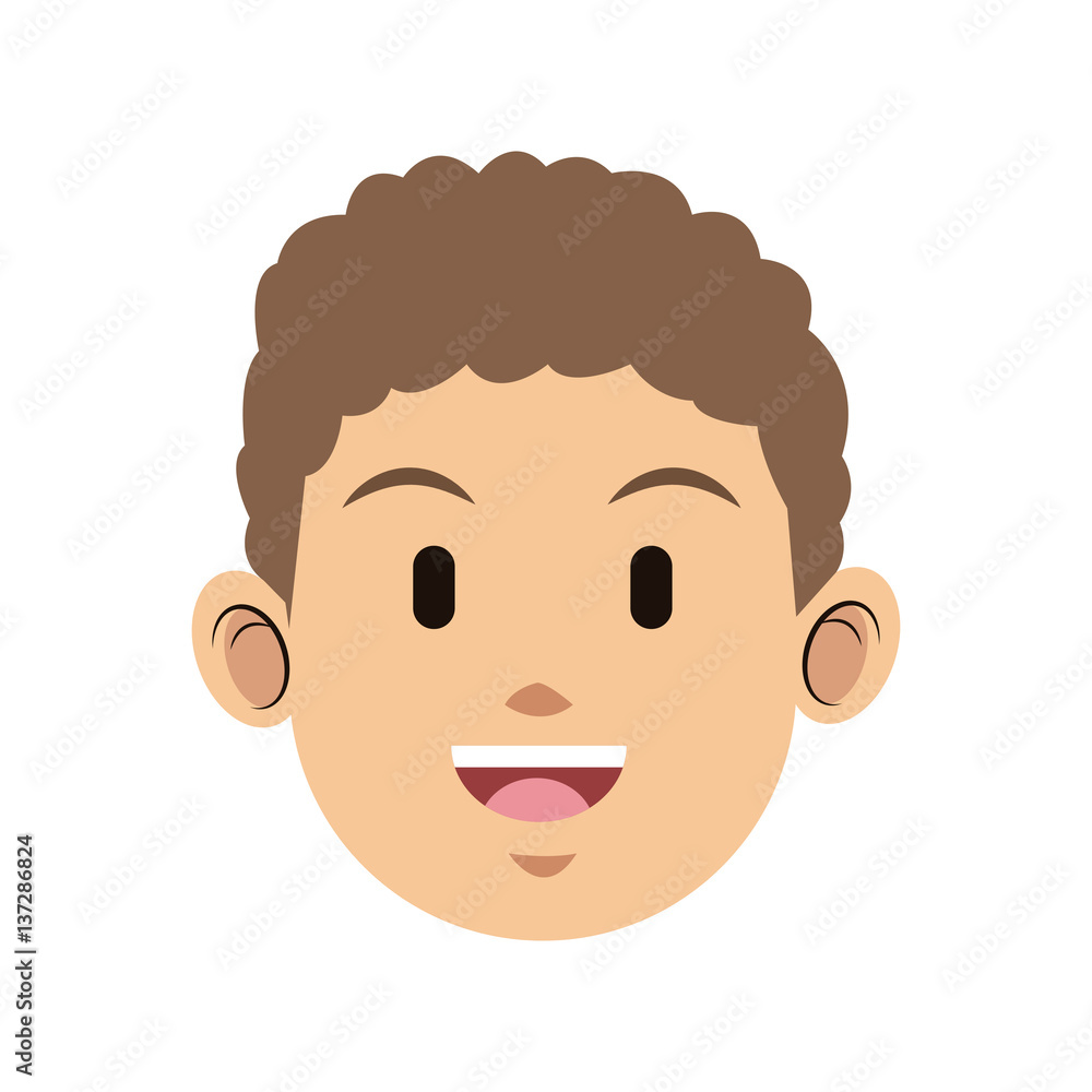 man face cartoon icon over white background. colorful design. vector illustration man face cartoon icon over white background. colorful design. vector illustration