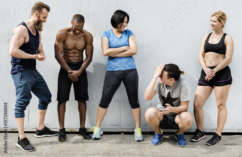 Fototapeta Naklejka Na Ścianę i Meble -  Active People Sport Workout Concept