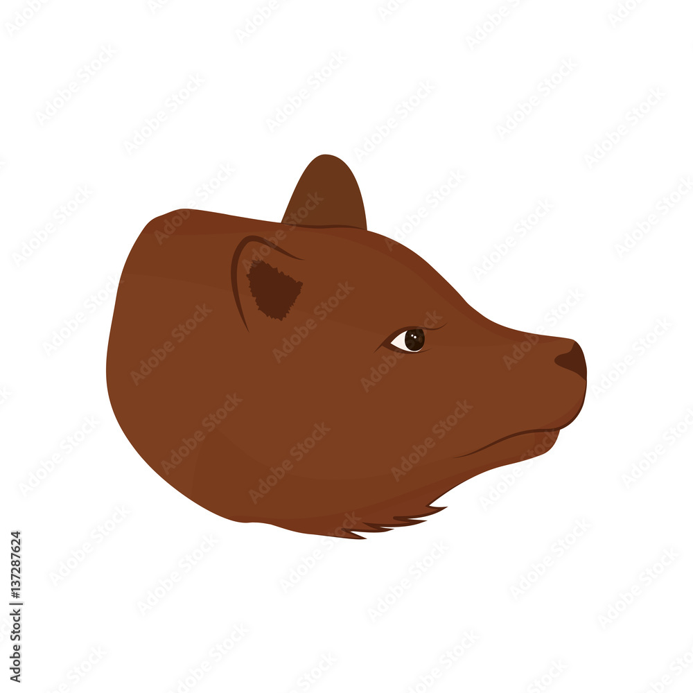 Stock market bear icon vector illustration graphic design Stock market bear icon vector illustration graphic design
