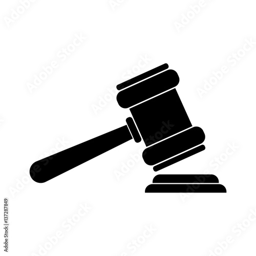 Justice gavel isolated icon vector illustration graphic design