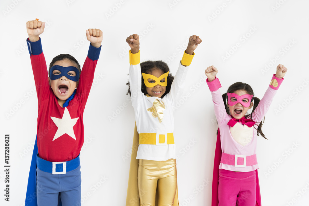 Fototapeta premium Cheerful Cute Kid Having Fun Concept