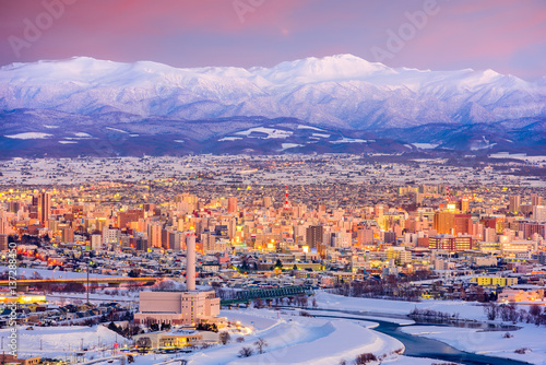 Obraz na płótnie Asahikawa, Japan City Skyline