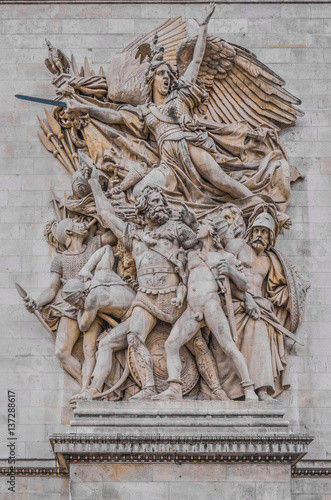 France , The Arc de Triomphe Place Charles de Gaulle in Paris city