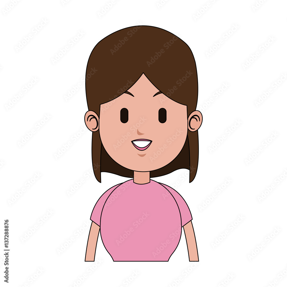 woman cartoon icon over white background. colorful design. vector illustration woman cartoon icon over white background. colorful design. vector illustration