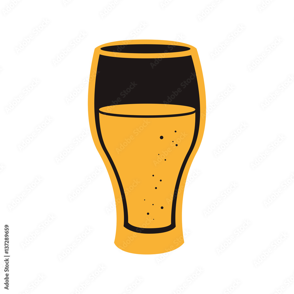 monochrome silhouette with sketch beer glass vector illustration monochrome silhouette with sketch beer glass vector illustration