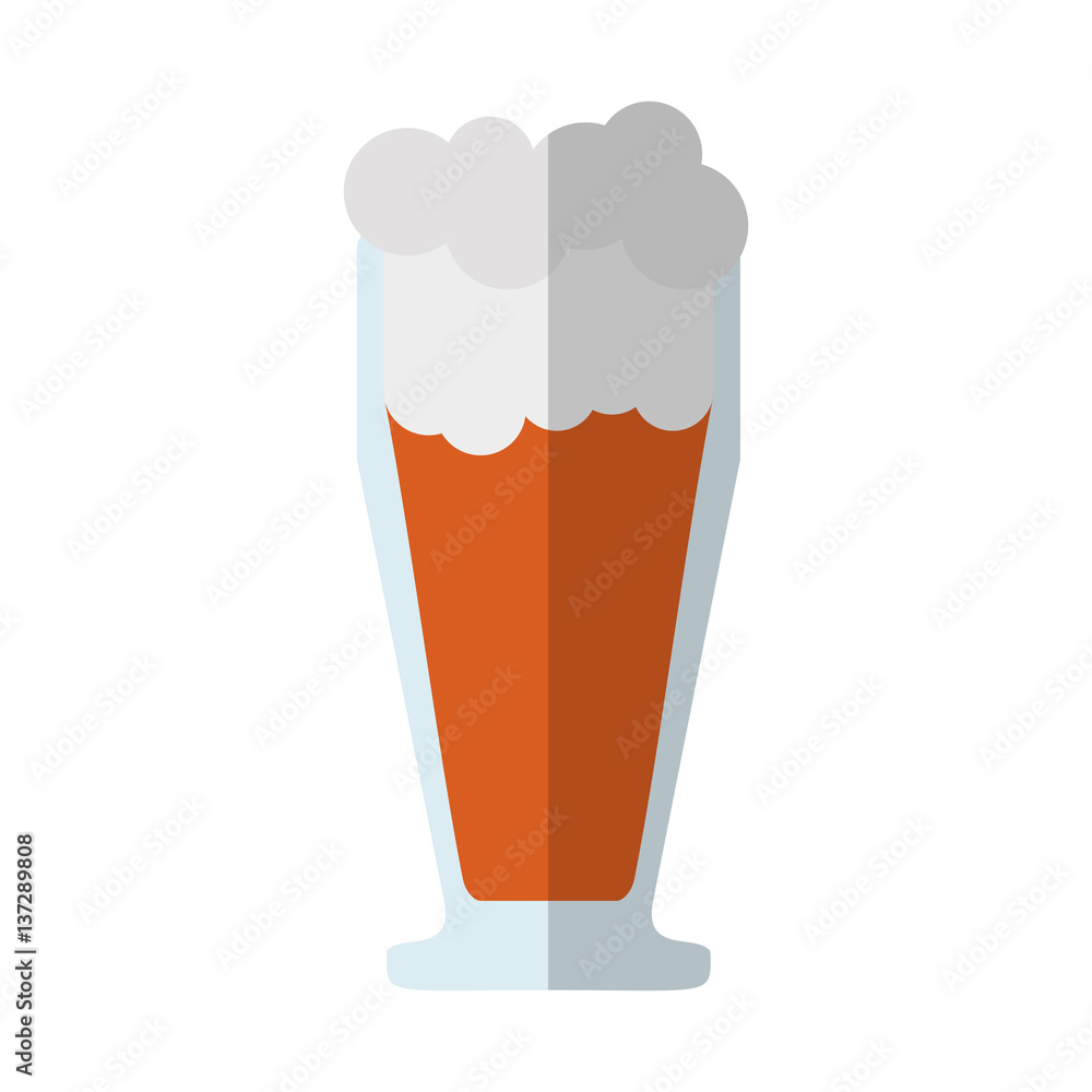 beer glass icon over white background. colorful design. vector illustration beer glass icon over white background. colorful design. vector illustration