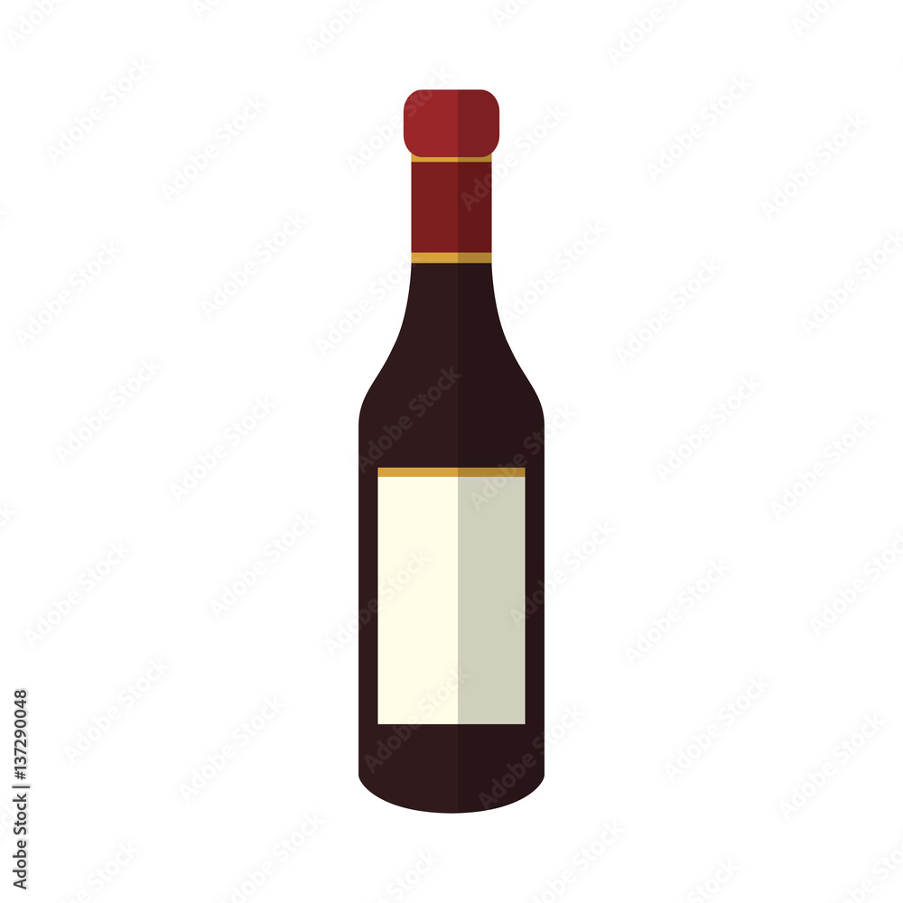 wine bottle icon over white background. colorful design. vector illustration wine bottle icon over white background. colorful design. vector illustration