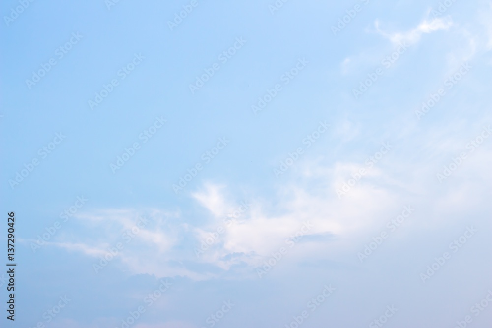 Fototapeta premium white fluffy clouds in the blue sky .blue sky background with tiny clouds
