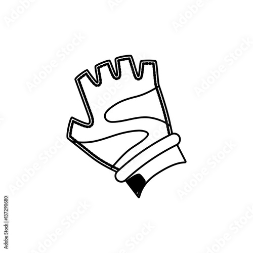 Gym glove accesorie icon vector illustration graphic design