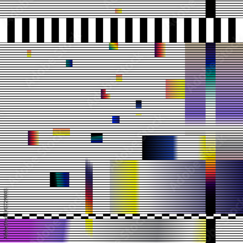  Signal error in the dark digital space. Abstract background illustration.