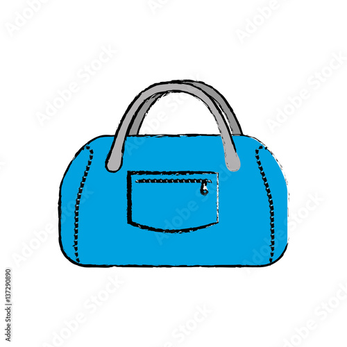 Women sport bag icon vector illustration graphic design