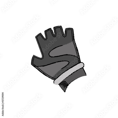 Gym glove accesorie icon vector illustration graphic design