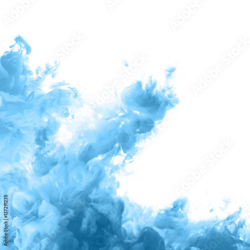 Acrylic colors and ink in water. Ink swirling in water. Ink in water isolated.   Colorful ink in water. Paint splash. Abstract background. © anuj88chawla