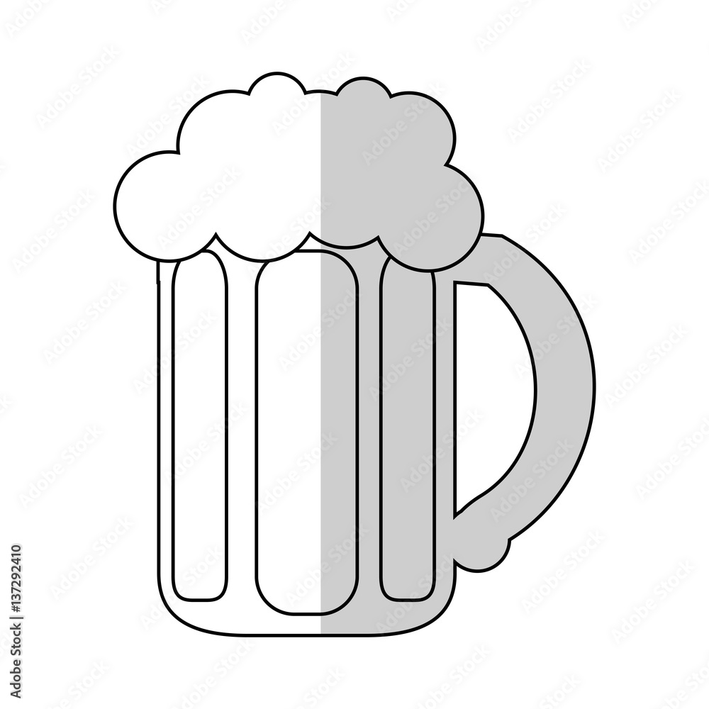 beer jar icon over white background. vector illustration beer jar icon over white background. vector illustration
