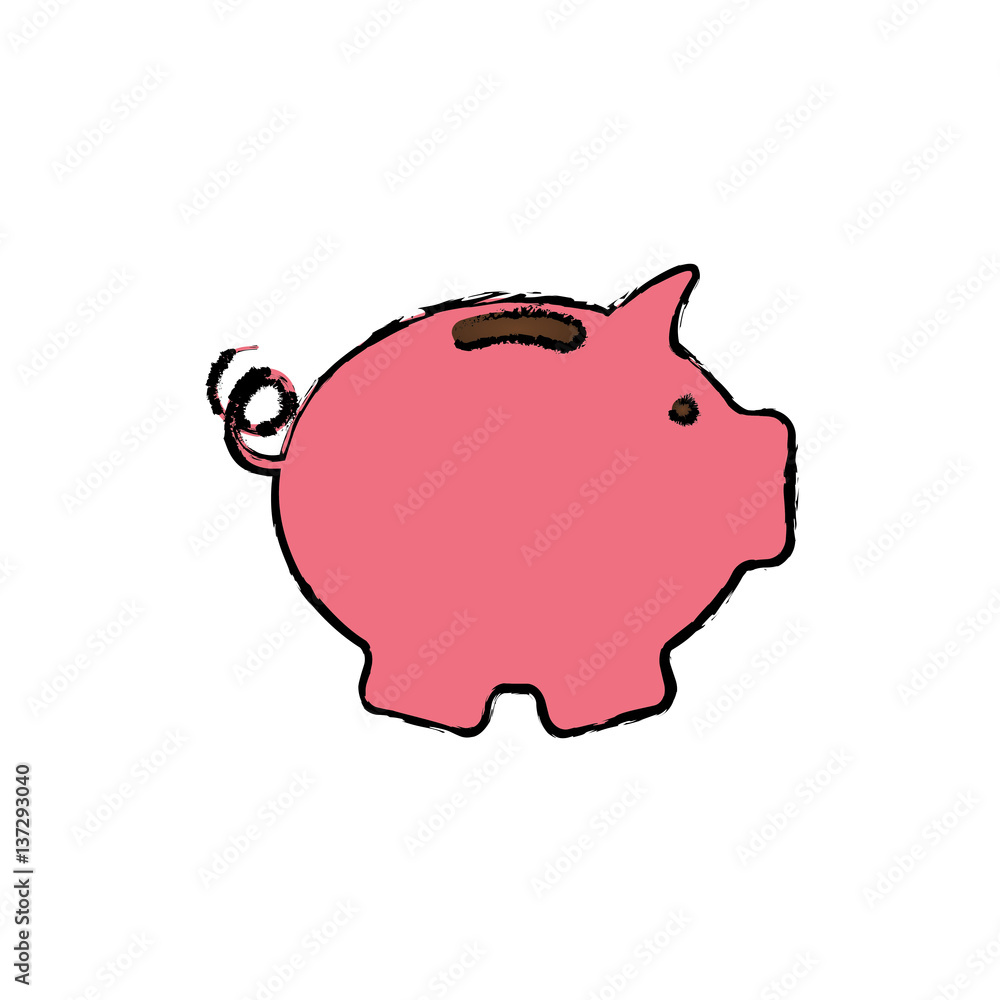 Piggy saving money icon vector illustration graphic design Piggy saving money icon vector illustration graphic design