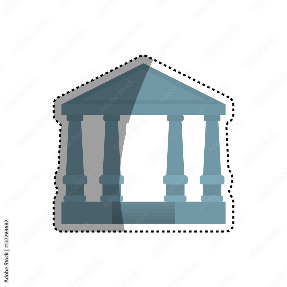 Fototapeta premium Bank building symbol icon vector illustration graphic design