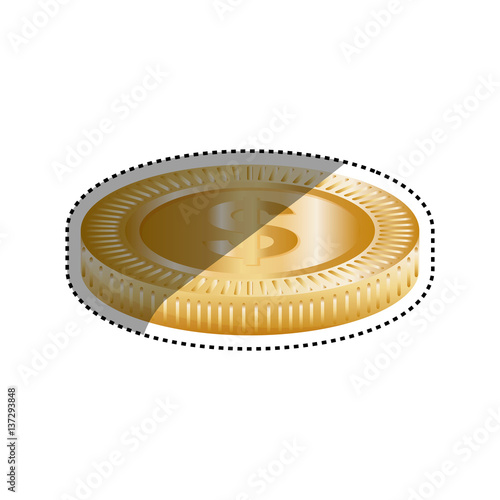 Coin of money icon vector illustration graphic design